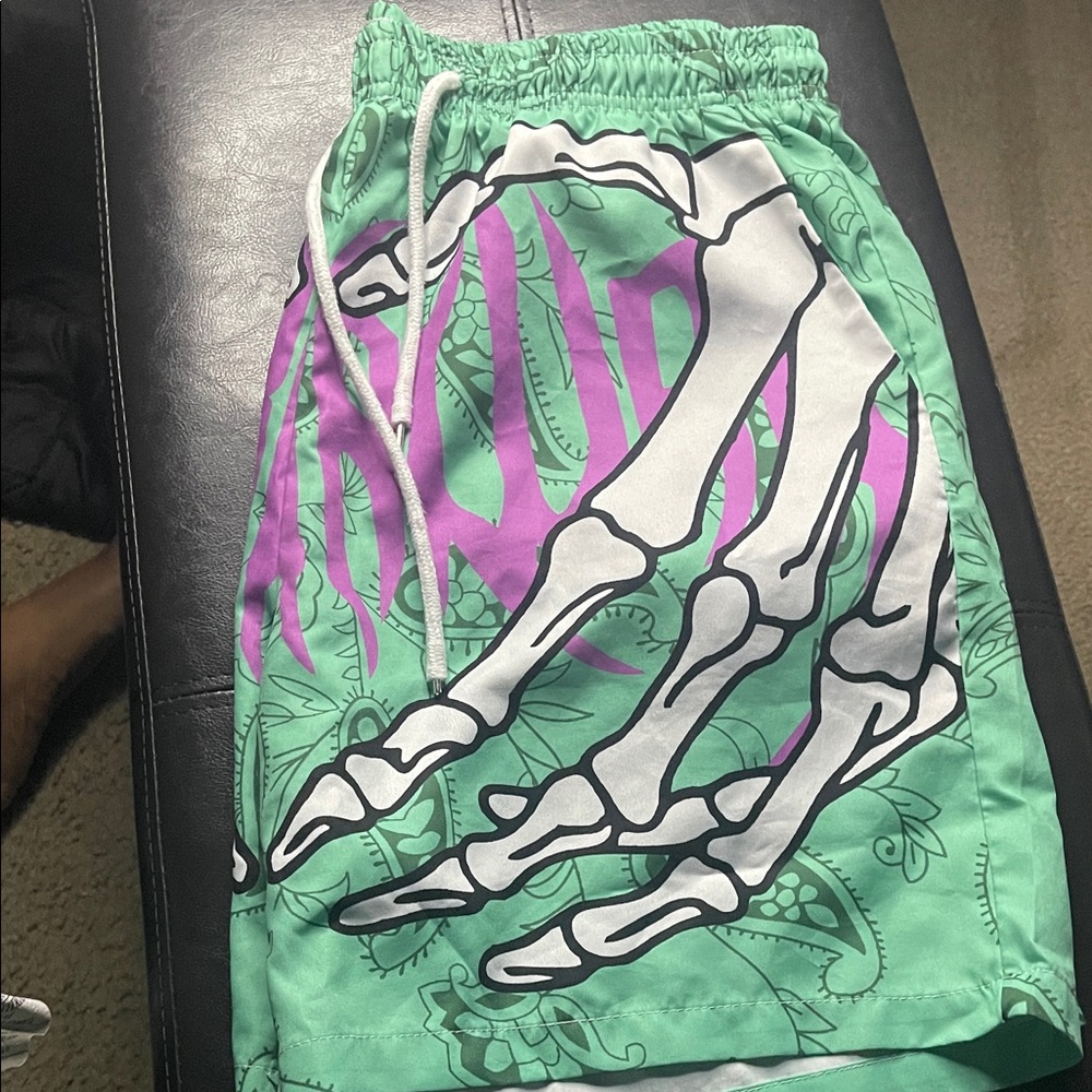 Skeleton Hand Graphic Shorts